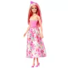 Barbie A Touch of Magic Muñeca Royal con cabello rosa y rubio, falda de mariposa y accesorios