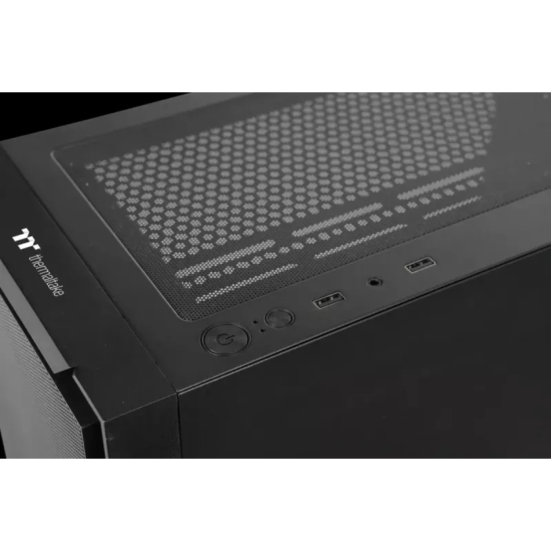 Caja Thermaltake Versa XM1 Tempered Glass Midi Torre, negra