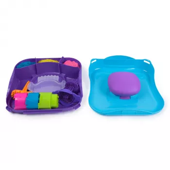 Kinetic Sand, SquishMotion, regalo para el nido de Pascua, incluye 1 lb de arena moldeable, sellos y 5 herramientas, caja de almacenamiento, juguete sensorial para niños a partir de 5 años