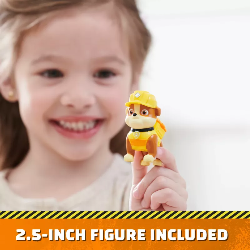Rubble & Crew, Bark Yard Deluxe Bulldozer vehículo de construcción de juguete con luces, sonidos y figura de acción Rubble, juguete para niños y niñas a partir de 3 años
