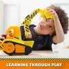 Rubble & Crew, Bark Yard Deluxe Bulldozer vehículo de construcción de juguete con luces, sonidos y figura de acción Rubble, juguete para niños y niñas a partir de 3 años