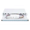 Caja de empalme deslizante de fibra óptica DIGITUS, 1U, equipada con 24x LC dúplex, incl. tornillo M25, cassette de empalme monomodo OS2, pigtails de colores
