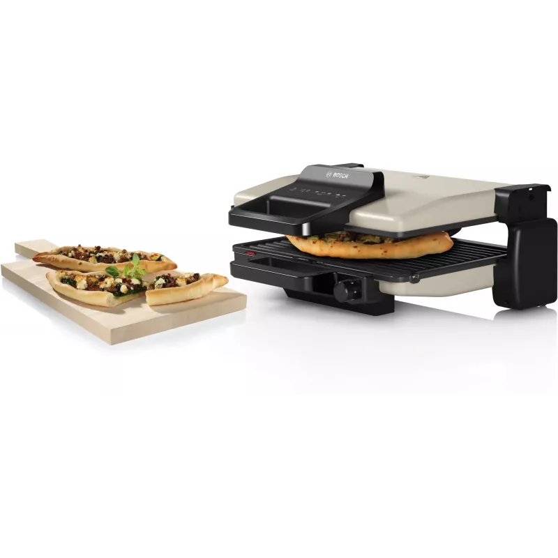 Bosch TCG3302 grill de contacto, 2000 W, plateado