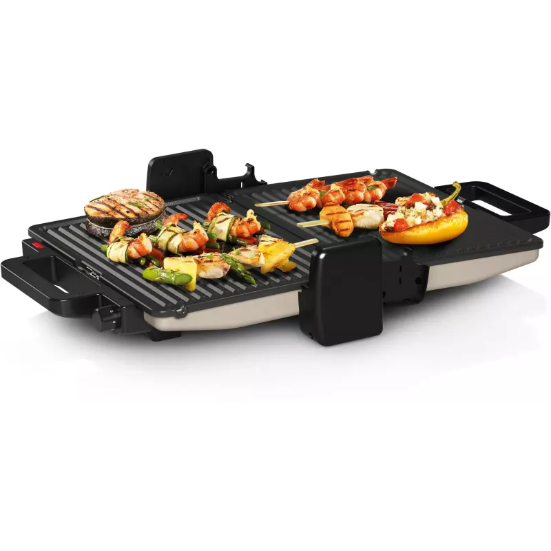 Bosch TCG3302 grill de contacto, 2000 W, plateado