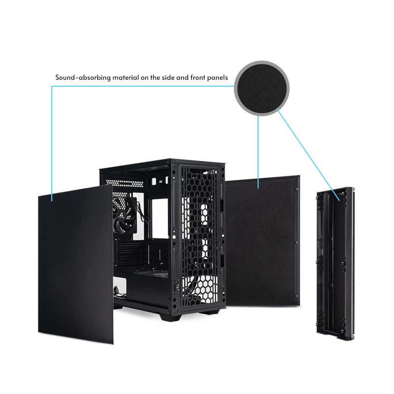 Caja de ordenador Chieftec AZ-01B-OP Mini Tower negra