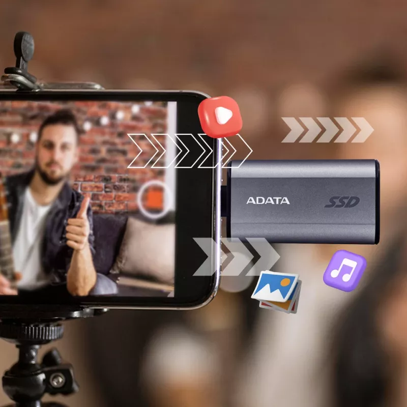 ADATA SC750 2 TB USB Type-C 3.2 Gen 2 (3.1 Gen 2) gris