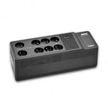 APC Back-UPS, 500VA/300W montaje en suelo/pared, 230V, 8x tomas francesas/belgas, conector USB Type-A, batería reemplazable por el usuario