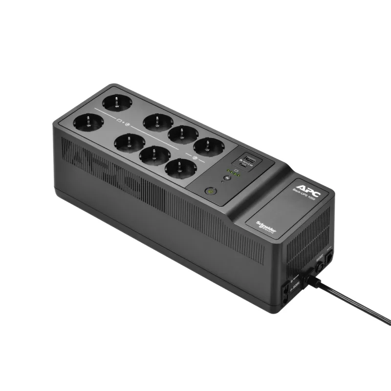 APC Back-UPS, 1050VA/600W montaje en suelo/pared, 230V, 8x tomas Schuko CEE 7/3, conector USB Type A+C, batería reemplazable