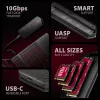 Axagon EEM2-GAM carcasa externa USB-C 10Gbps de metal para SSD M.2 NVMe y SATA. Sin tornillos