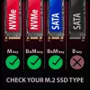 Axagon EEM2-GAM carcasa externa USB-C 10Gbps de metal para SSD M.2 NVMe y SATA. Sin tornillos