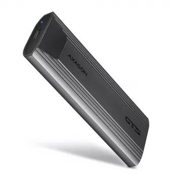 Axagon EEM2-GTS2 carcasa externa USB-C 10Gbit/s de metal para SSD M.2 NVMe y SATA. Sin tornillos