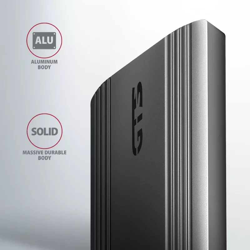 Axagon EEM2-GTS2 carcasa externa USB-C 10Gbit/s de metal para SSD M.2 NVMe y SATA. Sin tornillos
