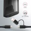 Axagon EEM2-GTS2 carcasa externa USB-C 10Gbit/s de metal para SSD M.2 NVMe y SATA. Sin tornillos