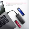 Axagon EEM2-GTS2 carcasa externa USB-C 10Gbit/s de metal para SSD M.2 NVMe y SATA. Sin tornillos