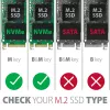 Axagon EEM2-UB2 carcasa externa USB-C 10Gbps de metal para SSD M.2 NVMe. Negro