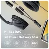 Axagon ADA-HCPD adaptador de audio USB-C a jack de 3,5 mm – DAC Hi-Res, 384 kHz/32 bits, PD 60 W 3 A