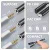 Axagon ADA-HCPD adaptador de audio USB-C a jack de 3,5 mm – DAC Hi-Res, 384 kHz/32 bits, PD 60 W 3 A