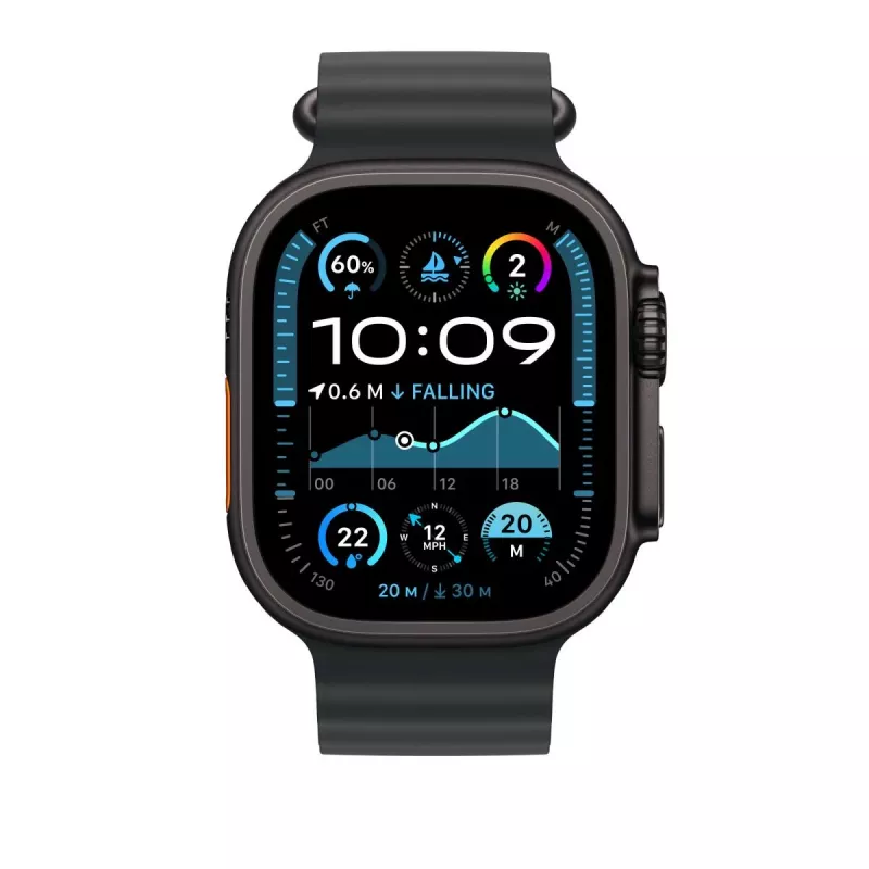 APPLE Extensión Ocean Band 49mm negra – Acabado titanio negro
