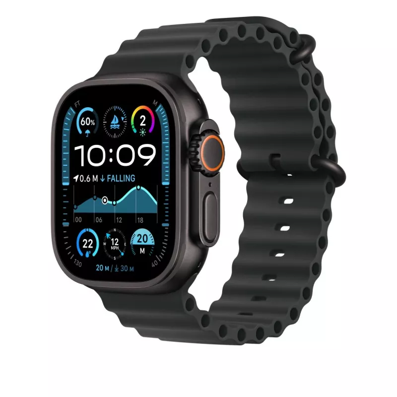 APPLE Extensión Ocean Band 49mm negra – Acabado titanio negro