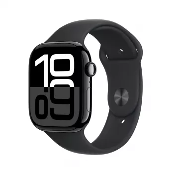 Smartwatch Apple Watch Series 10 GPS 46 mm Caja de aluminio Jet Black con correa Sport negra – S/M