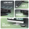 Axagon HMC-UFO Hub USB-C M.2 SATA/NVMe 1 Gbit/s Ethernet 384 kHz Audio USB 3.2 Gen 2 (3.1 Gen 2) Type-C con cable Negro
