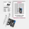 Axagon PCEU-232RS Controlador PCIe 2x ext. + 2x int. USB 5Gbps