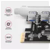 Axagon PCEU-430RS tarjeta controladora PCIe 2.0 x1, 4x USB-A externos 5 Gbps (USB 3.2 Gen 1), Renesas PD720201, UASP, alimentación SATA de 15 pines