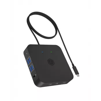 ICY BOX IB-DK4090-C Docking station USB 3.2 Gen 2 (3.1 Gen 1) Type-C Negro