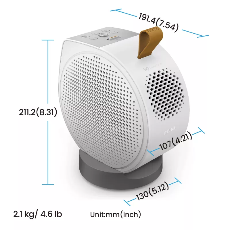 BenQ GV50 Proyector de tiro estándar 500 lúmenes ANSI DLP 1080p (1920x1080) Blanco