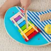 Fisher-Price Mesa de música de madera con instrumentos de percusión, 3 piezas de madera