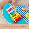 Fisher-Price Mesa de música de madera con instrumentos de percusión, 3 piezas de madera