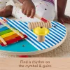 Fisher-Price Mesa de música de madera con instrumentos de percusión, 3 piezas de madera