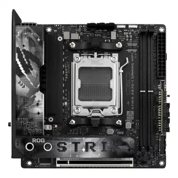 Placa base ASUS ROG STRIX X870-I GAMING WIFI mini ITX · AMD X870 · Socket AM5 · DDR5 · 2 DIMM · Wi-Fi 7 · Bluetooth 5.4