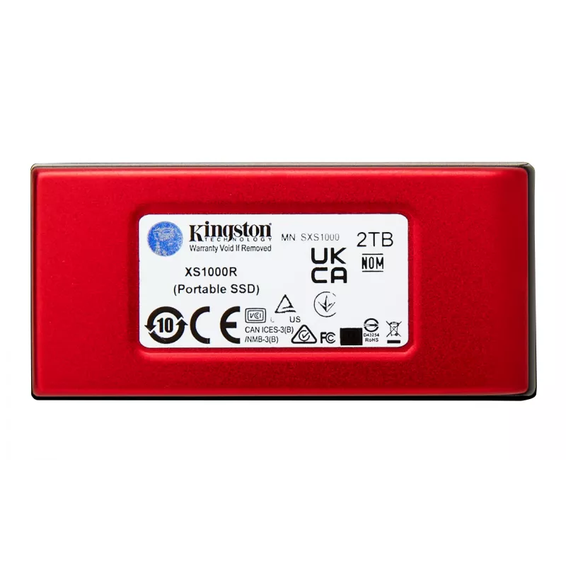 Kingston Technology 2TB XS1000 Rojo Unidad de estado sólido portátil externa USB 3.2 Gen 2