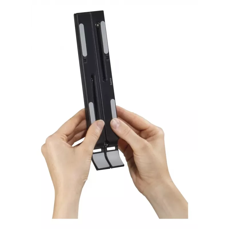 Hama Light soporte plegable para portátil, inclinación de 12 niveles, hasta 39,6 cm (15,6 pulgadas), negro