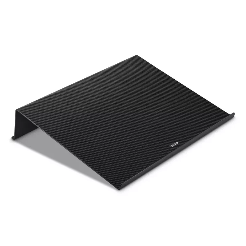 Hama Carbon soporte para portátil, aspecto carbono, hasta 46,7 cm (18,4 pulgadas), negro