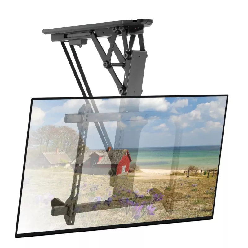 Soporte de techo motorizado orientable para TV Techly con integración Smart Home para televisores de 32 a 70 pulgadas