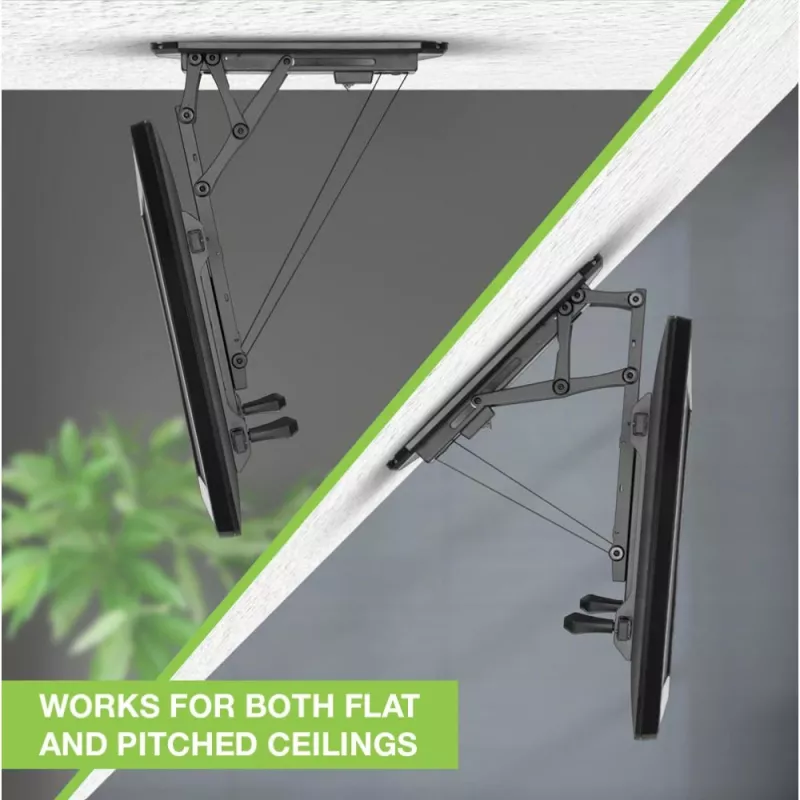 Soporte de techo motorizado orientable para TV Techly con integración Smart Home para televisores de 32 a 70 pulgadas