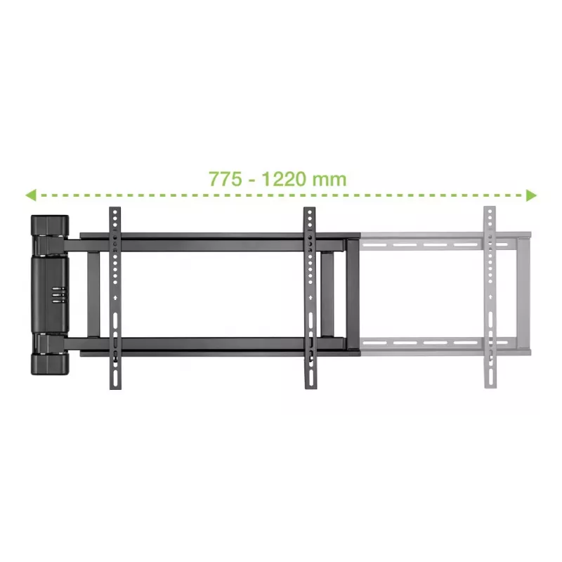 Soporte de pared para TV TECHLY 368697 para pantallas de 32–75 pulgadas, ajuste eléctrico, carga máx. 50 kg