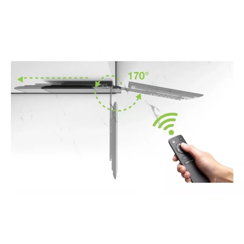 Soporte de pared para TV TECHLY 368697 para pantallas de 32–75 pulgadas, ajuste eléctrico, carga máx. 50 kg