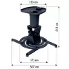 Soporte de techo universal para proyector Techly, negro ICA-PM 100BK