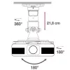 Soporte de techo universal para proyector Techly, negro ICA-PM 100BK