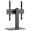 Techly ICA-LCD 323M soporte de escritorio para TV / monitor, 32–55 pulgadas (81,3–139,7 cm), 40 kg, giratorio, VESA 400x400, base de vidrio templado, negro