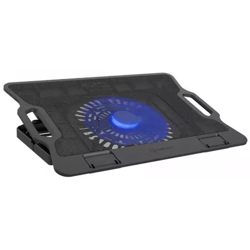 Base refrigeradora para portátil NATEC DIPPER 2 para 17,3 pulgadas (43,9 cm), 1 ventilador 18 cm, 650 rpm, USB, negro