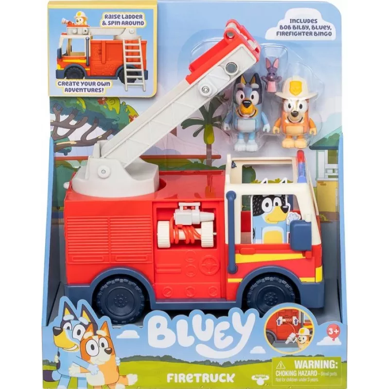 Coche de bomberos Moose Toys Bluey, coche de bomberos, 3 año(s), plástico, multicolor, rojo