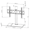 Techly ICA-LCD S07L soporte para TV, 32-65 pulgadas (81-165,1 cm), 45 kg, VESA 600x400, base de vidrio templado, negro
