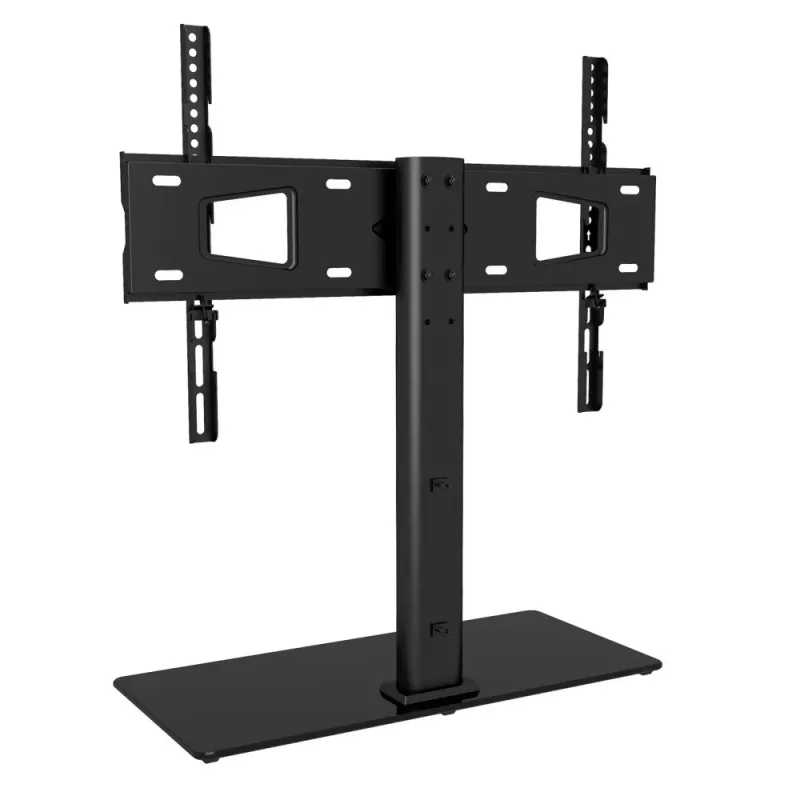 Techly ICA-LCD S07L soporte para TV, 32-65 pulgadas (81-165,1 cm), 45 kg, VESA 600x400, base de vidrio templado, negro