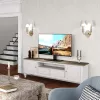 Techly ICA-LCD S07L soporte para TV, 32-65 pulgadas (81-165,1 cm), 45 kg, VESA 600x400, base de vidrio templado, negro