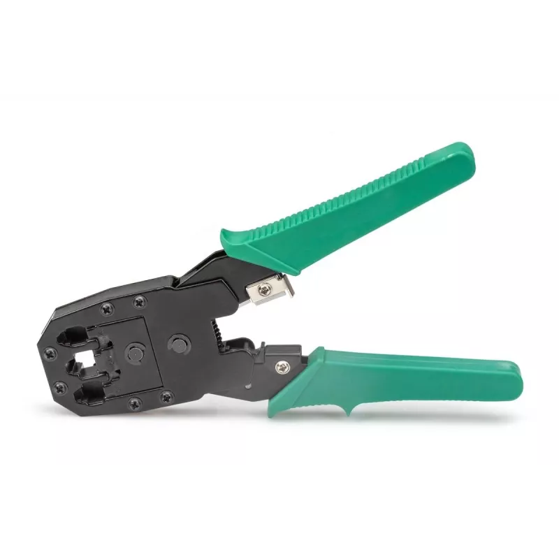 Set de herramientas de red DIGITUS - comprobador LAN herramienta de crimpado herramienta de corte y pelado herramienta de inserción bolsa 12 piezas