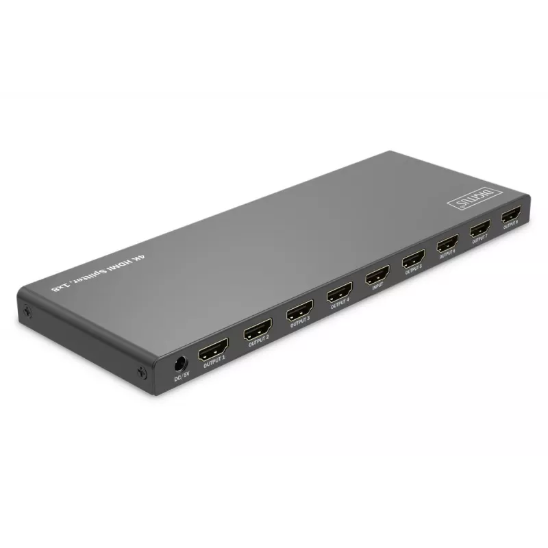 Splitter HDMI DIGITUS 1x8. 4K/60Hz HDCP 2.3. Control EDID